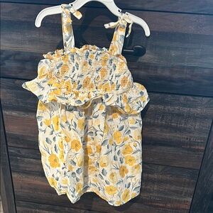 Cupcakes & Cashmere Yellow Floral Kids Dress